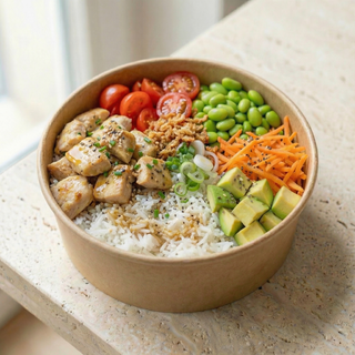 Poké Poulet Mariné (Frais, équilibré et nourrissant)