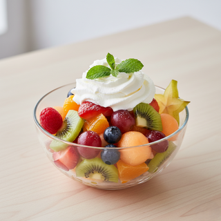 Salată de fructe cu frișcă