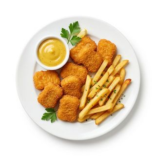 Ración De Patatas Con Pollo