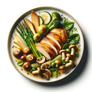 Kurczak z bambusem i grzybami Mun 250g