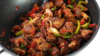 Fried Goat and Chips