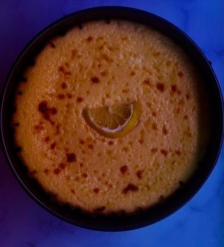 Porción Tarta De Queso Y Limón Murciano