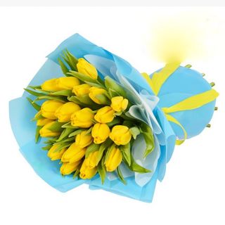 Bukiet żółtych tulipanów mono 