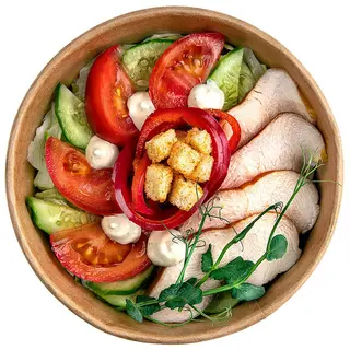 САЛАТ З КОПЧЕНОЮ КУРКОЮ (230г)