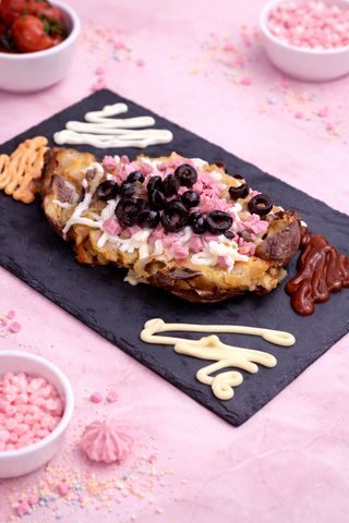 Картоф с шунка и кашкавал