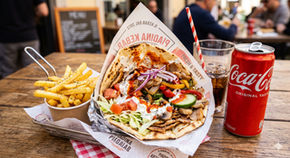 Menù Piadina al Kebab con patatine e bevanda