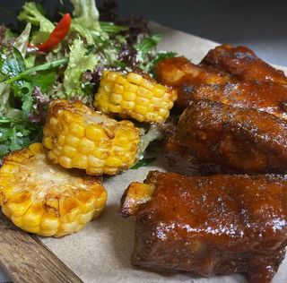 Ребра свині в гострій глазурі(вагова страва)