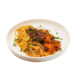 Спагетти с семгой 