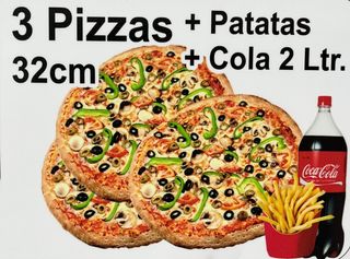 OFERTA DE 3 PIZZAS 32CM