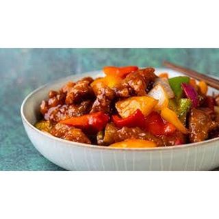 Sweet and sour pork (mixed with pineapple)