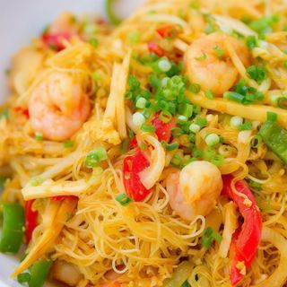 Fideos Fritos Con Gambas