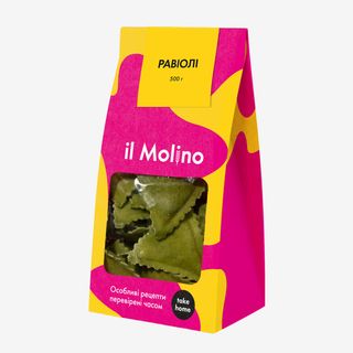 Равіолі з лососем, шпинатом та рикотою