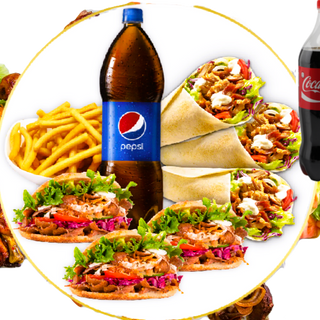 4 kebabs 4 bebidas 