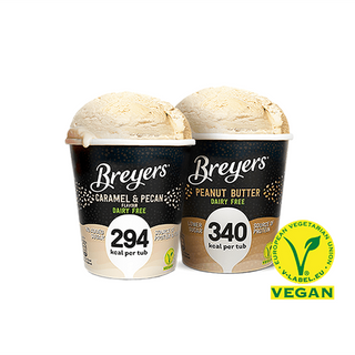 Zestaw 2 kubków Breyers: Vegan Caramel Pecan, Vegan Peanut Butter
