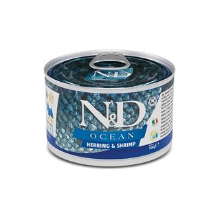 N&D GF OCEAN HERRING & SHRIMP ADULT MINI з оселедцем,140г