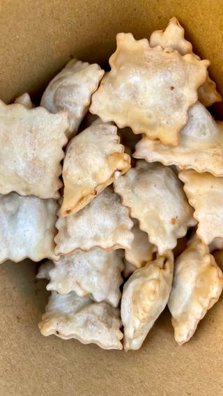 Ravioli fritti di carne