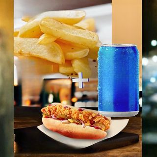 Box Hot Dog Crispy +cartofi +1 doza cola