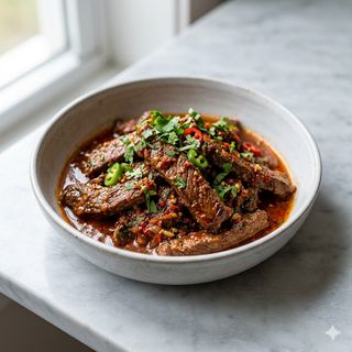 Ternera Con Salsa Picante