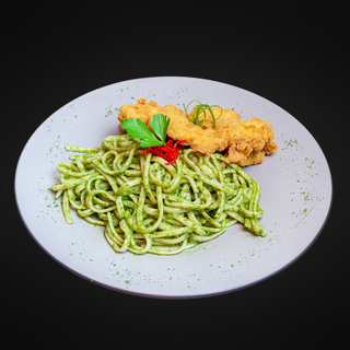 Tallarines verdes (Al pesto) 