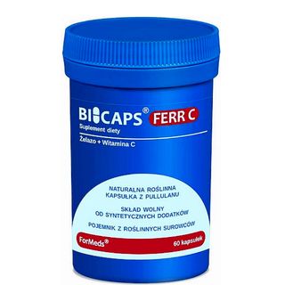 Bicaps Ferr C Żelazo + witamina C 60 kapsułek ForMeds