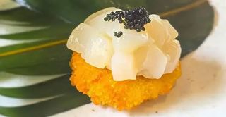 Crispy rice capesante teriyaki