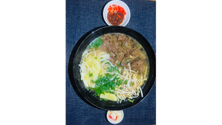 Pho soup with chicken