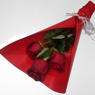 Buchet 3 Trandafiri rosii