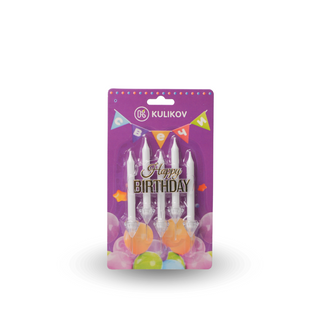Свечи для торта с надписью "Happy Birthday".1 упак*5 штук.Длина 7,5 см