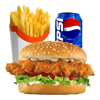 Double Chicken Burger Meal