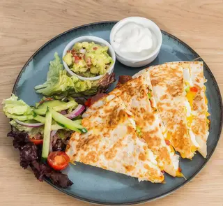 Quesadilla with prawn