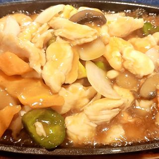 Pollo salteado con salsa limon 