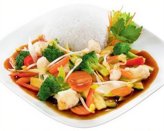 Warzywa gotowane na patelni wok (wege)