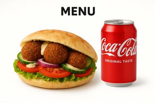 Menu falafel panino e lattina