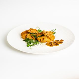 Блины с курицей и грибами