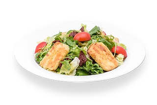 Салата Рока с печено сирене Халуми