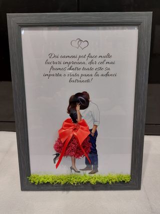 Tablou cu licheni - Doi oameni