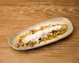 MALTAGLIATI “LA CAMPOFILONE” CON FUNGHI PORCINI, CASTAGNE E GREMOLATA ALLA CITRICA