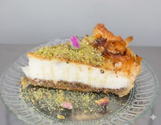 Cheesecake al estilo pistacho y miel