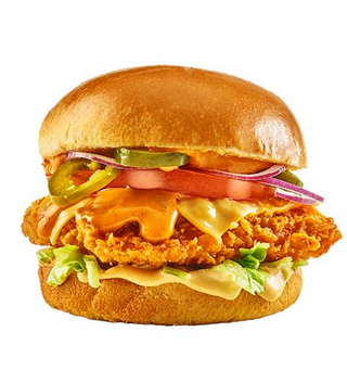 Burger De Poulet Mexicain Épicé