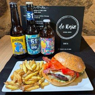 Burger de Vaca castella madura + BERENJENAS MARIS