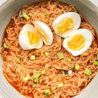 Noodles , Sausage and Boiled Eggs