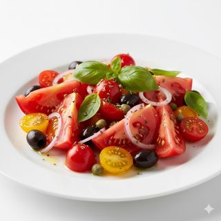 Insalata di pomodori costoluto e pomodorini