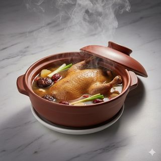 55 - Brodo di anatra intera in terracotta 整鸭汤 砂锅