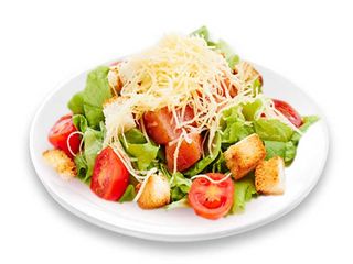 Салат "Цезарь" с семгой 