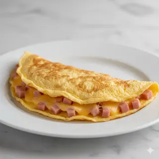 Omelette Jamón York Y Queso Edam
