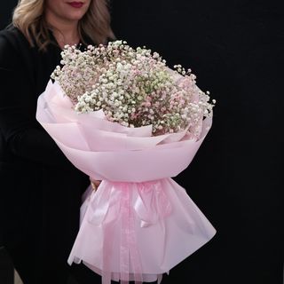 Букет моно з гіпсофіли 