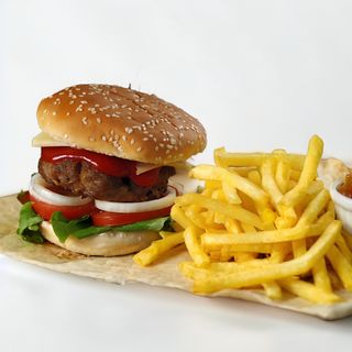 Fish burger con patate Remoulade