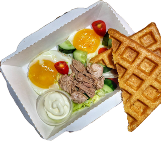 Глазунья с тунцом