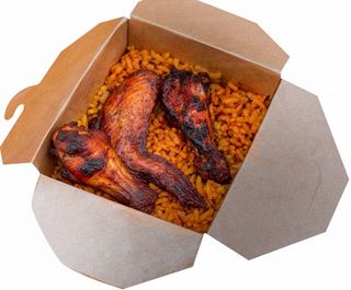 Jollof Rice and Chicken Wings