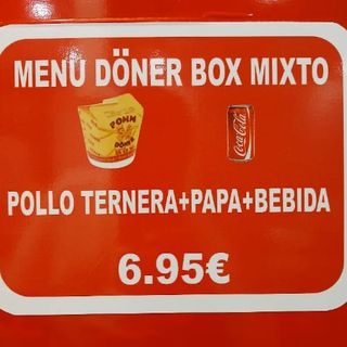 Menú Doner Box Mixto